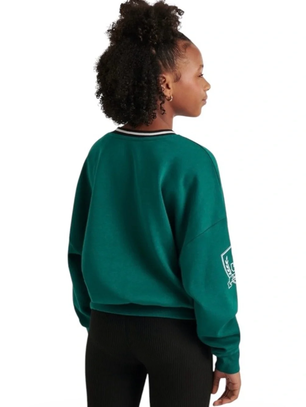 Justice Girls Varsity V-neck Sweatshirt